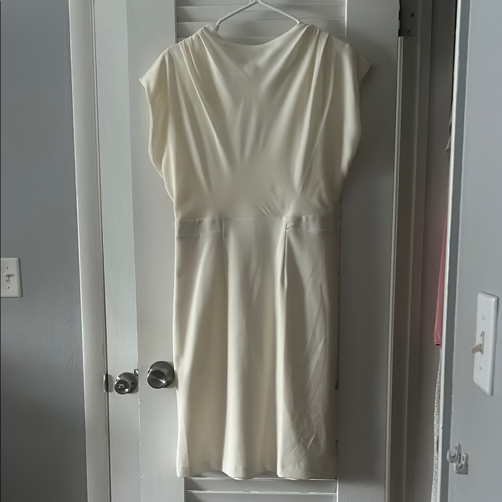 Elegant cream midi dress